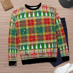 Scottish Buchanan Old Sett Clan Tartan Christmas Ugly Sweater - Plaid Family Ugly Sweater Scottish Plaid Tartan Plaid - ScotsTee - scotstee.com