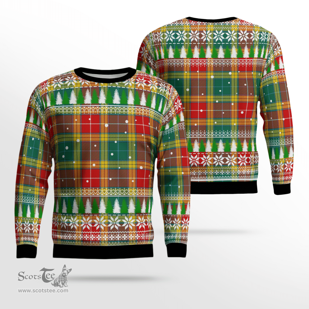 Scottish Buchanan Old Sett Clan Tartan Christmas Ugly Sweater - Plaid Family Ugly Sweater Scottish Plaid Tartan Plaid - ScotsTee - scotstee.com