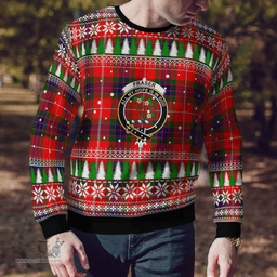 Scottish Fraser Modern Clan Crest Tartan Christmas Ugly Sweater - Plaid Family Ugly Sweater Scottish Plaid Tartan Plaid - ScotsTee - scotstee.com