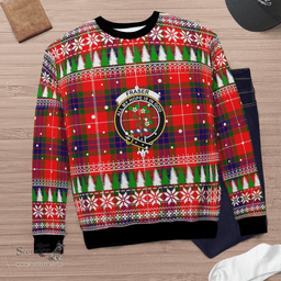 Scottish Fraser Modern Clan Crest Tartan Christmas Ugly Sweater - Plaid Family Ugly Sweater Scottish Plaid Tartan Plaid - ScotsTee - scotstee.com