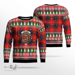 Scottish Fraser Modern Clan Crest Tartan Christmas Ugly Sweater - Plaid Family Ugly Sweater Scottish Plaid Tartan Plaid - ScotsTee - scotstee.com