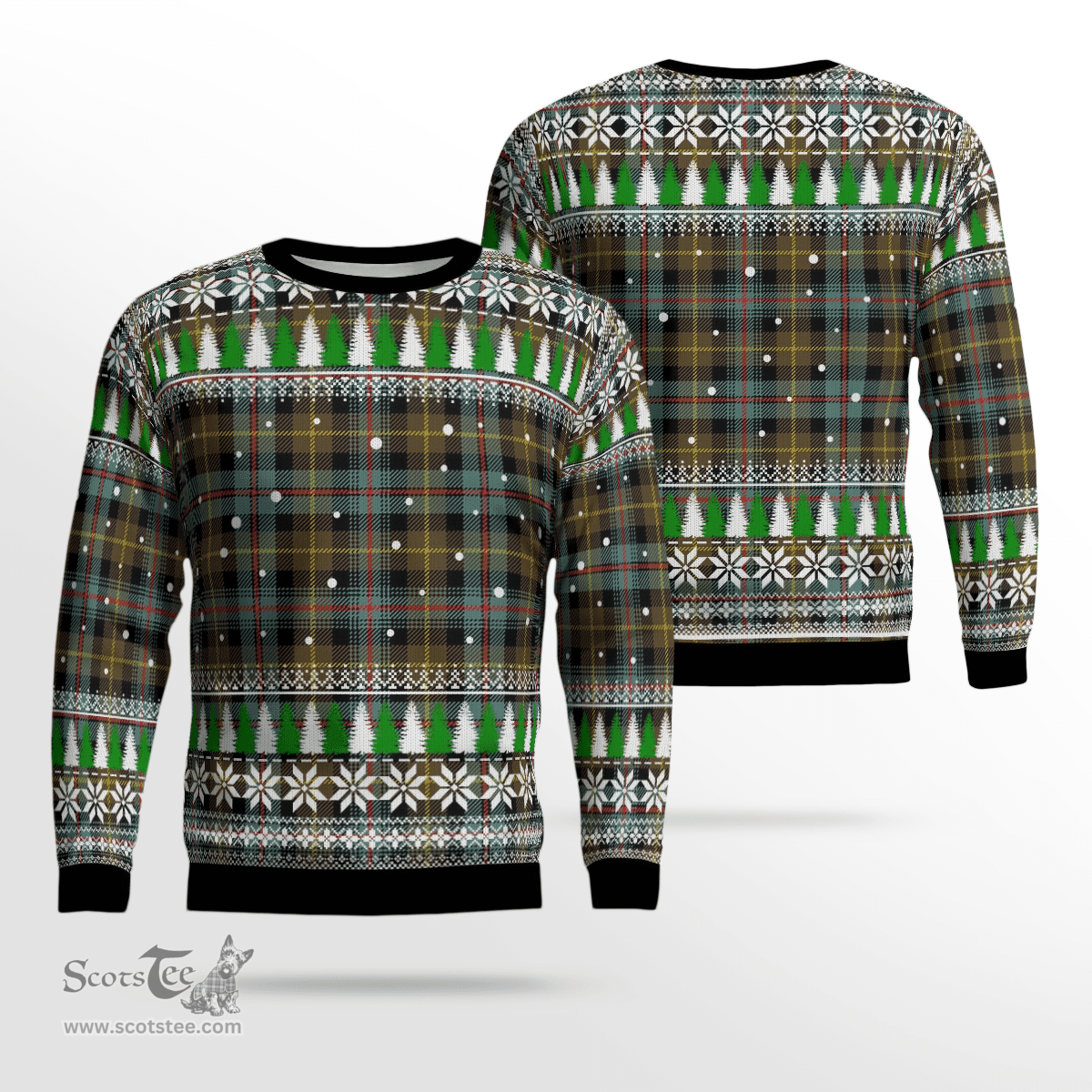 Scottish Farquharson Weathered Clan Tartan Christmas Ugly Sweater - Plaid Family Ugly Sweater Scottish Plaid Tartan Plaid - ScotsTee - scotstee.com