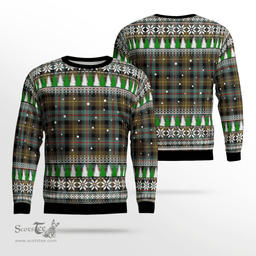 Scottish Farquharson Weathered Clan Tartan Christmas Ugly Sweater - Plaid Family Ugly Sweater Scottish Plaid Tartan Plaid - ScotsTee - scotstee.com