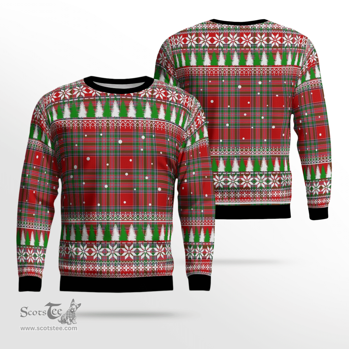 Scottish MacBain Clan Tartan Christmas Ugly Sweater - Plaid Family Ugly Sweater Scottish Plaid Tartan Plaid - ScotsTee - scotstee.com