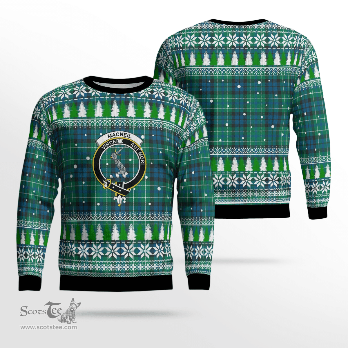 Scottish MacNeil of Colonsay Ancient Clan Crest Tartan Christmas Ugly Sweater - Plaid Family Ugly Sweater Scottish Plaid Tartan Plaid - ScotsTee - scotstee.com