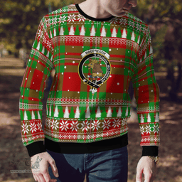 Scottish MacGregor Modern Clan Crest Tartan Christmas Ugly Sweater - Plaid Family Ugly Sweater Scottish Plaid Tartan Plaid - ScotsTee - scotstee.com