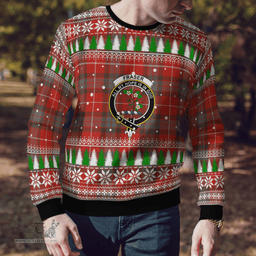 Scottish Fraser Weathered Clan Crest Tartan Christmas Ugly Sweater - Plaid Family Ugly Sweater Scottish Plaid Tartan Plaid - ScotsTee - scotstee.com