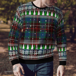 Scottish Fraser Hunting Ancient Clan Tartan Christmas Ugly Sweater - Plaid Family Ugly Sweater Scottish Plaid Tartan Plaid - ScotsTee - scotstee.com