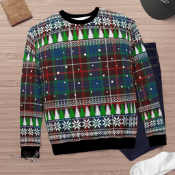 Scottish Fraser Hunting Ancient Clan Tartan Christmas Ugly Sweater - Plaid Family Ugly Sweater Scottish Plaid Tartan Plaid - ScotsTee - scotstee.com