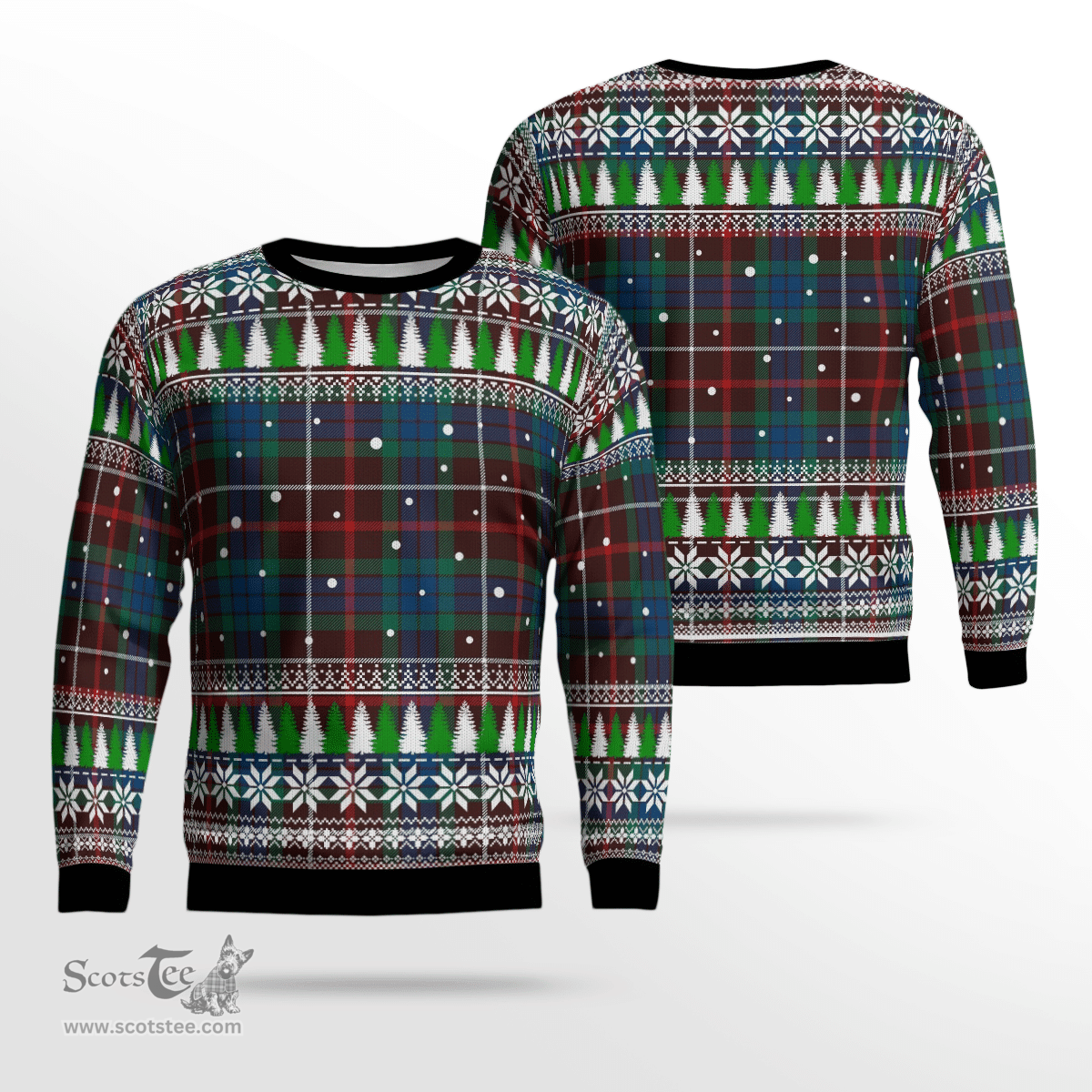 Scottish Fraser Hunting Ancient Clan Tartan Christmas Ugly Sweater - Plaid Family Ugly Sweater Scottish Plaid Tartan Plaid - ScotsTee - scotstee.com