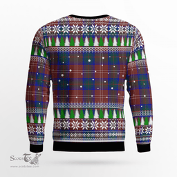 Scottish Chisholm Hunting Modern Clan Crest Tartan Christmas Ugly Sweater - Plaid Family Ugly Sweater Scottish Plaid Tartan Plaid - ScotsTee - scotstee.com