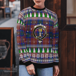 Scottish Chisholm Hunting Modern Clan Crest Tartan Christmas Ugly Sweater - Plaid Family Ugly Sweater Scottish Plaid Tartan Plaid - ScotsTee - scotstee.com