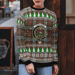 Scottish Fergusson Weathered Clan Crest Tartan Christmas Ugly Sweater - Plaid Family Ugly Sweater Scottish Plaid Tartan Plaid - ScotsTee - scotstee.com