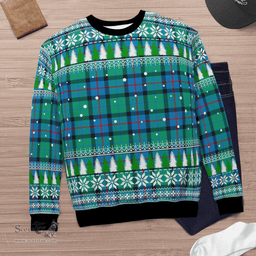 Scottish Flower Of Scotland Clan Tartan Christmas Ugly Sweater - Plaid Family Ugly Sweater Scottish Plaid Tartan Plaid - ScotsTee - scotstee.com