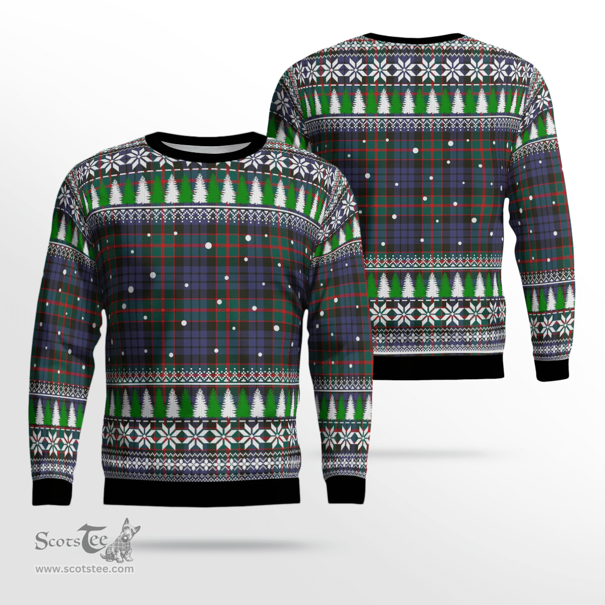 Scottish Fletcher of Dunans Clan Tartan Christmas Ugly Sweater - Plaid Family Ugly Sweater Scottish Plaid Tartan Plaid - ScotsTee - scotstee.com