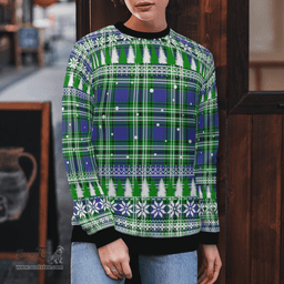 Scottish Haliburton Clan Tartan Christmas Ugly Sweater - Plaid Family Ugly Sweater Scottish Plaid Tartan Plaid - ScotsTee - scotstee.com