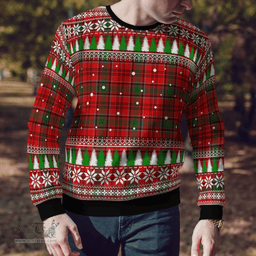 Scottish Heron Clan Tartan Christmas Ugly Sweater - Plaid Family Ugly Sweater Scottish Plaid Tartan Plaid - ScotsTee - scotstee.com