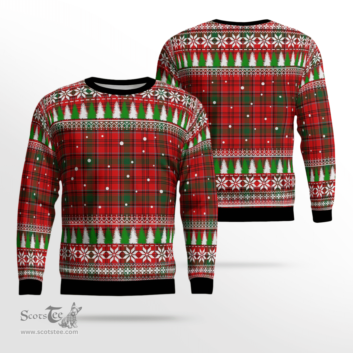 Scottish Heron Clan Tartan Christmas Ugly Sweater - Plaid Family Ugly Sweater Scottish Plaid Tartan Plaid - ScotsTee - scotstee.com