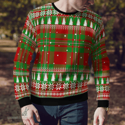 Scottish MacGregor Modern Clan Tartan Christmas Ugly Sweater - Plaid Family Ugly Sweater Scottish Plaid Tartan Plaid - ScotsTee - scotstee.com