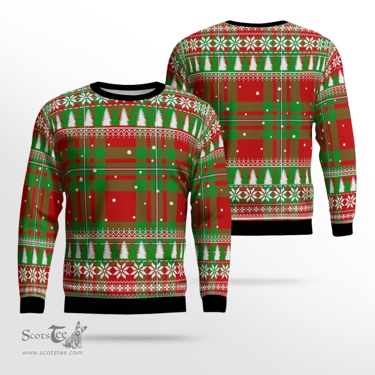 Scottish MacGregor Modern Clan Tartan Christmas Ugly Sweater - Plaid Family Ugly Sweater Scottish Plaid Tartan Plaid - ScotsTee - scotstee.com