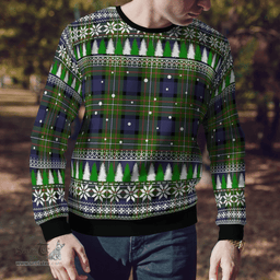 Scottish Fergusson Modern Clan Tartan Christmas Ugly Sweater - Plaid Family Ugly Sweater Scottish Plaid Tartan Plaid - ScotsTee - scotstee.com