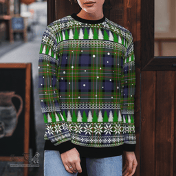 Scottish Fergusson Modern Clan Tartan Christmas Ugly Sweater - Plaid Family Ugly Sweater Scottish Plaid Tartan Plaid - ScotsTee - scotstee.com