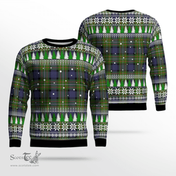 Scottish Fergusson Modern Clan Tartan Christmas Ugly Sweater - Plaid Family Ugly Sweater Scottish Plaid Tartan Plaid - ScotsTee - scotstee.com