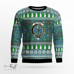 Scottish MacInnes Ancient Clan Crest Tartan Christmas Ugly Sweater - Plaid Family Ugly Sweater Scottish Plaid Tartan Plaid - ScotsTee - scotstee.com
