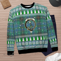 Scottish MacInnes Ancient Clan Crest Tartan Christmas Ugly Sweater - Plaid Family Ugly Sweater Scottish Plaid Tartan Plaid - ScotsTee - scotstee.com