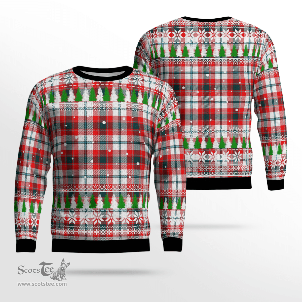 Scottish Glasgow District Clan Tartan Christmas Ugly Sweater - Plaid Family Ugly Sweater Scottish Plaid Tartan Plaid - ScotsTee - scotstee.com