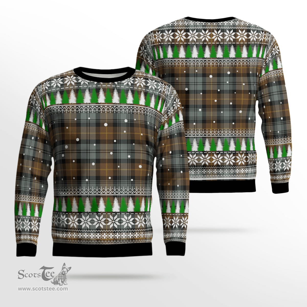Scottish Gordon Weathered Clan Tartan Christmas Ugly Sweater - Plaid Family Ugly Sweater Scottish Plaid Tartan Plaid - ScotsTee - scotstee.com