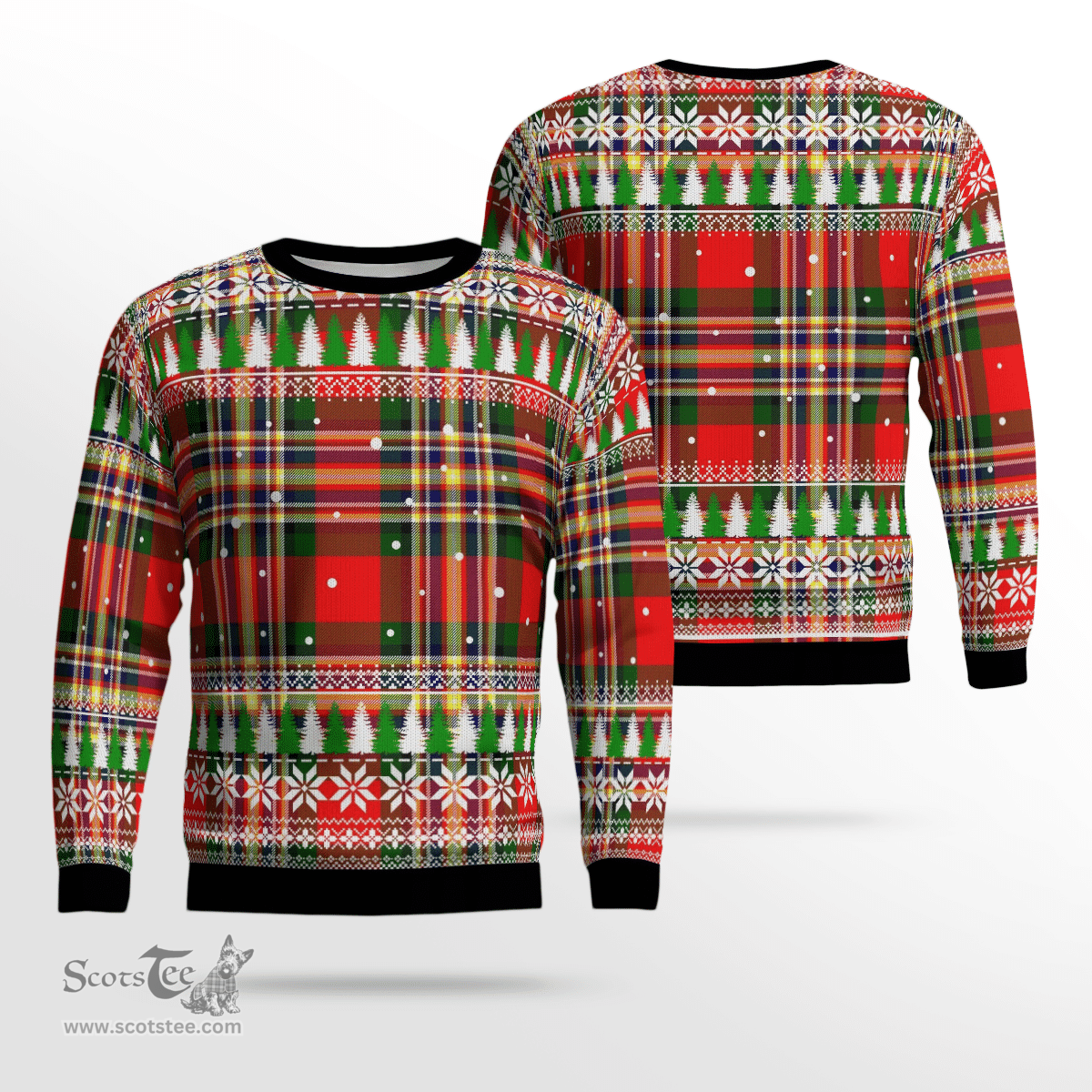 Scottish MacGill Modern Clan Tartan Christmas Ugly Sweater - Plaid Family Ugly Sweater Scottish Plaid Tartan Plaid - ScotsTee - scotstee.com