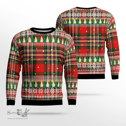 Scottish MacGill Modern Clan Tartan Christmas Ugly Sweater - Plaid Family Ugly Sweater Scottish Plaid Tartan Plaid - ScotsTee - scotstee.com