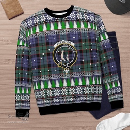 Scottish Fletcher Modern Clan Crest Tartan Christmas Ugly Sweater - Plaid Family Ugly Sweater Scottish Plaid Tartan Plaid - ScotsTee - scotstee.com