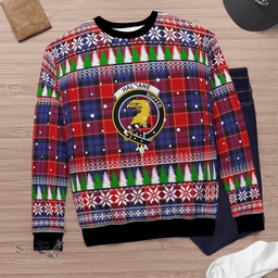 Scottish Haldane 1 Clan Crest Tartan Christmas Ugly Sweater - Plaid Family Ugly Sweater Scottish Plaid Tartan Plaid - ScotsTee - scotstee.com