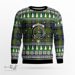 Scottish Fergusson Modern Clan Crest Tartan Christmas Ugly Sweater - Plaid Family Ugly Sweater Scottish Plaid Tartan Plaid - ScotsTee - scotstee.com