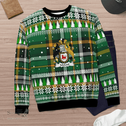 Scottish McCool Coat Of Arms Christmas Ugly Sweater - Plaid Family Ugly Sweater Scottish Plaid Tartan Plaid - ScotsTee - scotstee.com