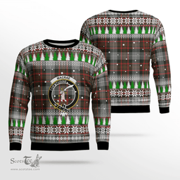 Scottish MacRae Hunting Weathered Clan Crest Tartan Christmas Ugly Sweater - Plaid Family Ugly Sweater Scottish Plaid Tartan Plaid - ScotsTee - scotstee.com
