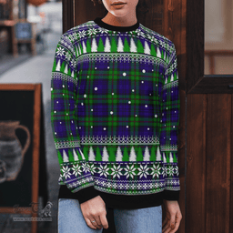 Scottish MacKinlay Modern Clan Tartan Christmas Ugly Sweater - Plaid Family Ugly Sweater Scottish Plaid Tartan Plaid - ScotsTee - scotstee.com