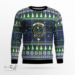 Scottish MacInnes Modern Clan Crest Tartan Christmas Ugly Sweater - Plaid Family Ugly Sweater Scottish Plaid Tartan Plaid - ScotsTee - scotstee.com