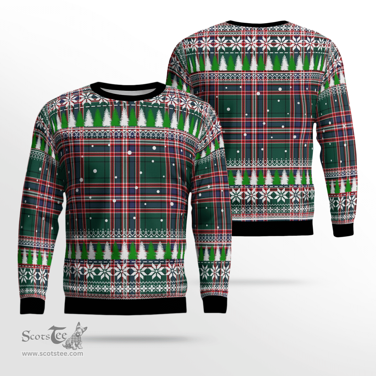 Scottish MacFarlane Hunting Modern Clan Tartan Christmas Ugly Sweater - Plaid Family Ugly Sweater Scottish Plaid Tartan Plaid - ScotsTee - scotstee.com