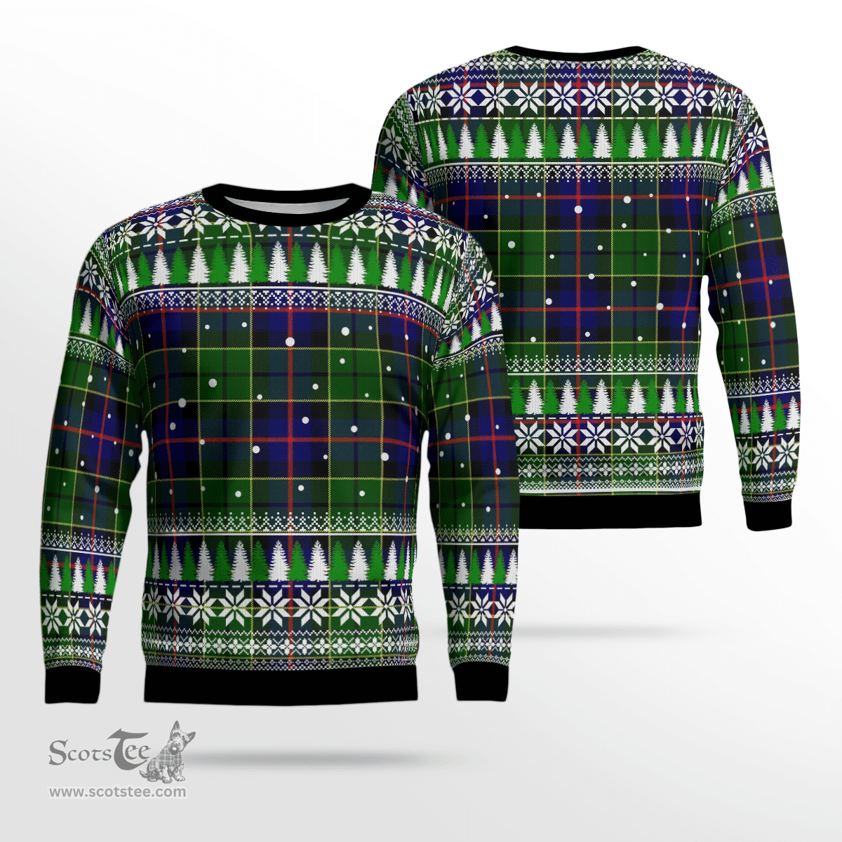 Scottish Forsyth Modern Clan Tartan Christmas Ugly Sweater - Plaid Family Ugly Sweater Scottish Plaid Tartan Plaid - ScotsTee - scotstee.com