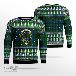 Scottish MacKie Clan Crest Tartan Christmas Ugly Sweater - Plaid Family Ugly Sweater Scottish Plaid Tartan Plaid - ScotsTee - scotstee.com