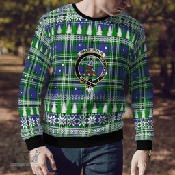 Scottish Haliburton Clan Crest Tartan Christmas Ugly Sweater - Plaid Family Ugly Sweater Scottish Plaid Tartan Plaid - ScotsTee - scotstee.com