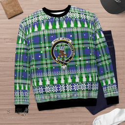 Scottish Haliburton Clan Crest Tartan Christmas Ugly Sweater - Plaid Family Ugly Sweater Scottish Plaid Tartan Plaid - ScotsTee - scotstee.com