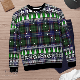Scottish Galbraith Modern Clan Tartan Christmas Ugly Sweater - Plaid Family Ugly Sweater Scottish Plaid Tartan Plaid - ScotsTee - scotstee.com