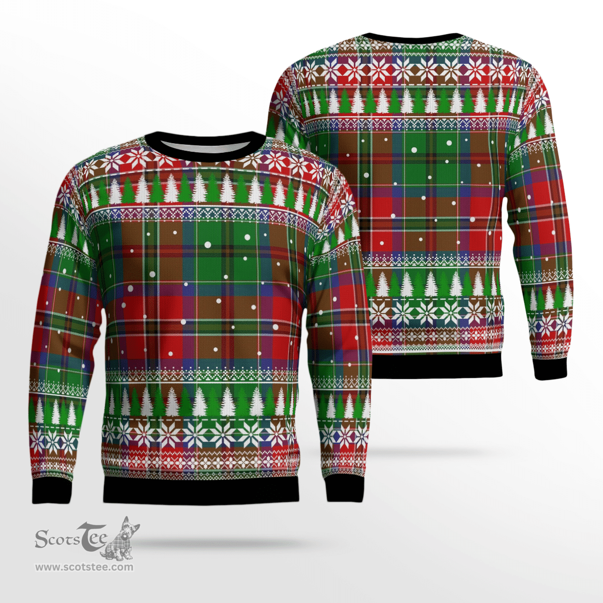 Scottish MacCulloch Clan Tartan Christmas Ugly Sweater - Plaid Family Ugly Sweater Scottish Plaid Tartan Plaid - ScotsTee - scotstee.com