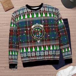 Scottish Fraser Hunting Ancient Clan Crest Tartan Christmas Ugly Sweater - Plaid Family Ugly Sweater Scottish Plaid Tartan Plaid - ScotsTee - scotstee.com