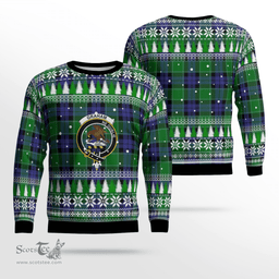 Scottish Graham of Menteith Modern Clan Crest Tartan Christmas Ugly Sweater - Plaid Family Ugly Sweater Scottish Plaid Tartan Plaid - ScotsTee - scotstee.com