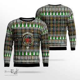 Scottish Farquharson Weathered Clan Crest Tartan Christmas Ugly Sweater - Plaid Family Ugly Sweater Scottish Plaid Tartan Plaid - ScotsTee - scotstee.com